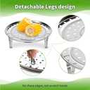 Steamer Rack for Cooking,Stainless Steel Steaming Rack,Steam Tray with Removable Legs for Instant Pressure Cooker Multi-functional Steamer Basket(Silver - 22cm)