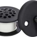 PRIMSOPH Trip Lever Overflow Faceplate Tub Drain Trim Kit with Linkage Conversion Kit Assembly Universal Fine Coarse Thread Replacement Matte Black
