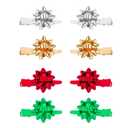 Christmas Hair Clips 8pcs Xmas Bow Alligator Hair Clips Pins Accessories for Women Girls Festival Holiday Decoration