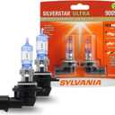 SYLVANIA 9005 SilverStar Ultra High Performance Halogen Headlight Bulb, (Contains 2 Bulbs)