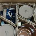 famiware Coffee Mugs for 4, 13 oz Mug Set, Dringking Cup with Handle for Coffee, Tea, Cocoa, Milk, Milkyway serise, Multi-color