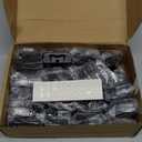 Ravinte 50 Pack 25 Pairs Semi-Overlay 1/2 inch Self-Closing Face Frame Cabinet Hinges Matte Black Half Wrap-Around Kitchen Cabinet Door Hinges Face Mount Cabinet Hardware