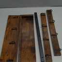 OROPY Coffee Mug Rack Wall Mounted, Rustic Wood Cups Rack with 12 Hooks and Storage Shelf, for Home Kitchen Display and Collection (Rustic Brown)