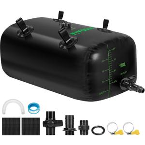 VIVOSUN 110 L/30 Gal Water Storage Bladder, Foldable and Portable Water Tank, Water Storage Bag Containers for RV, Camping, Garden, Irrigation, Drought Resistance, Firefighting