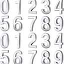Hotop 20 Pieces Mailbox Numbers 0-9, Self Adhesive 3D Address Numbers for House Outside, Waterproof Door Room Stickers for Office Wall Apartment Decor(3 Inch,Silver)
