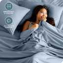 Bare Home Queen Sheet Set - 1800 Ultra-Soft Microfiber Queen Bed Sheets - Double Brushed - Deep Pockets - Easy Fit - 4 Piece Set - Bedding Sheets & Pillowcases (Queen, Dusty Blue)