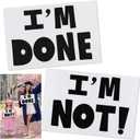 Xuhal 2 Pcs 2026 Graduation Photo Booth Signs Funny Graduation Decorations I'm Done and I'm Not Sibling Signs Class of 2026 Photo Prop Banner for First Last Day of Kindergarten Senior Grad Party Decor, 15.75 x 9.84 Inches