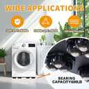 Furniture Movers with 4 Wheels, Furniture Dolly,Carbon Steel Panel Heavy Duty Dolly,Furniture Lifter with 4 360 Rotatable Steel Ball Universal Wheels,Maximum Load 600 LBS