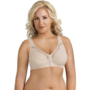 Exquisite Form 5100531 Women's Fully Wireless Cotton Back & Posture Support Bra with Front Closure & Lace 40D
