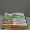 6 IN 1 Bamboo Baggie Organizer for Drawer with Labels, Expandable Storage Bag Organizer with Aluminum Foil and Saran Wrap Cutter Compatible with Quart, Gallon, Sandwich and Snack Size Bags