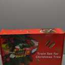 Christmas Train Set 2 in 1 Hanging Around The Tree Train Toys for Toddlers with Luxury Track & Sound and Smoke,Train Toy Set Around & Under The Christmas Tree, Best Indoor Christmas Decoration