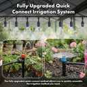 Drip Irrigation System 230FT Quick-Connect Drip Irrigation Kit with 1/4 inch 1/2 inch Irrigation Tubing Hose and Accessories for Lawn Raised Bed Greenhouse Plant Watering System