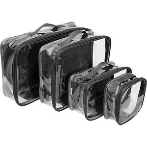 Clear Packing Cubes set 5  Clothes/Premium PVC Plastic Storage Bags