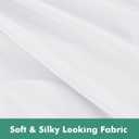 Biscaynebay Wrap Around Bed Skirts with Split Corners for Queen Beds 17" Drop, White Elastic Dust Ruffles Adjustable Easy Fit Wrinkle & Fade Resistant Silky Luxurious Fabric Machine Washable