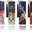 Nikolle Diamond Art Bookmarks, 4 Pcs Acrylic Bookmarks for Book Lovers, DlY Cartoon Diamond Painting Bookmark Kits for Adults, Taylor Gifts for Women