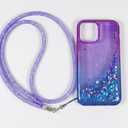 Cross Body Liquid Phone Case Quick Sand Glitter Phone Case for iPhone 13/14