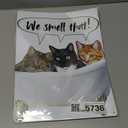 Smelly Cat Decorative Metal Sign, Large 16"x12" Wall Decor, Funny Bathroom Picture For Cats Lovers, Magazine Style Themed Art (WeSmellThat)