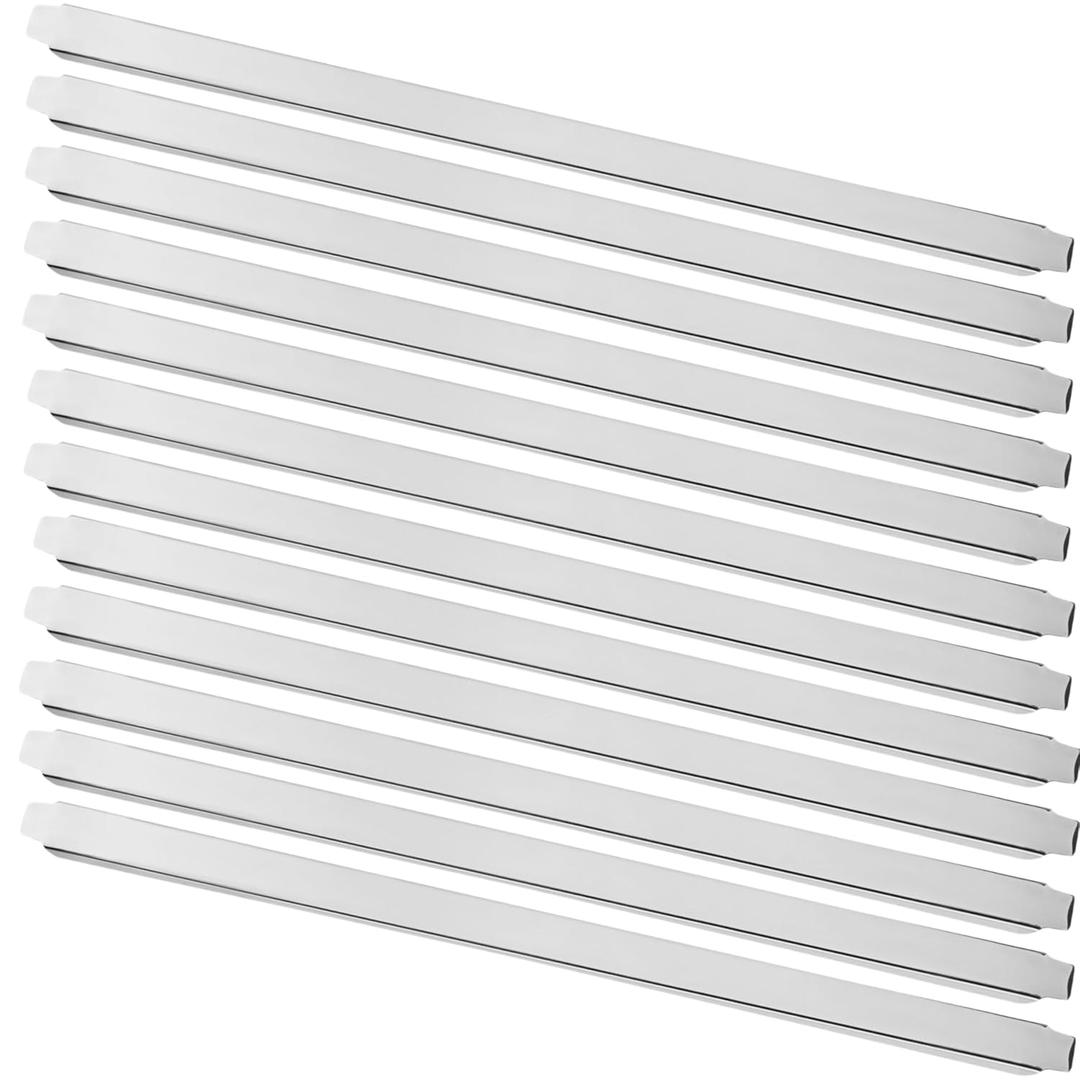 (Set of 12) 20" Stainless Steel Steam Table Adapter Bars  Hotel Pan Divider for Full & Fractional Size Pans, Commercial Food Service Use (12, 21 inches Long)