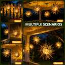 2 Pack Garden Decor Hanging Lanterns Outdoor Waterproof,Solar Lights Metal Sun Gifts Decoration for Yard Clearance Front Porch Lawn Driveway Patio Backyard Pathway Gardening Gift