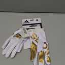 Adidas ADIFAST 3.0 Adult Football Receiver Glove (X-Large, White/Metallic Gold)