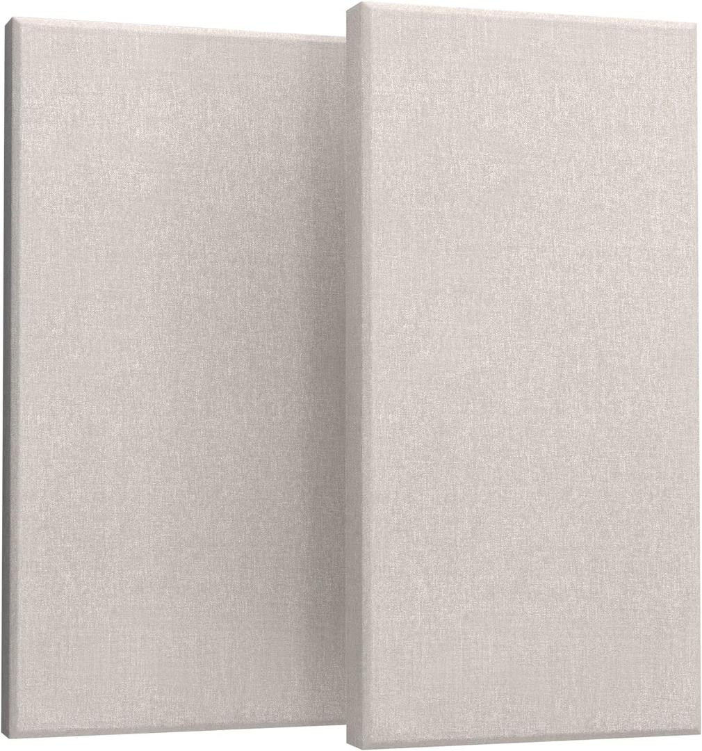 2 Pack Acoustic Panels 47.2"x23.6"x2" Soundproof Fiberglass Panels, Linen
UMIACOUSTICS, 2" Thick, Sound Absorbing, For Studio and Home, Includes Wall Mounting Bracket, Easy Installation