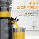 300W Cold Press Juicer with 5.8" Extra-Large Feed Chute, Slow Masticating Juicer Machines for Fruits and Vegetables, High Juice Yield, Easy to Clean, Family Use, BPA Free (Black & Grey)