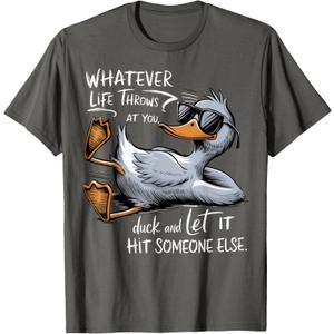 Funny Duck Graphic Tees Men Women Teens Funny Quote Gift T-Shirt XL