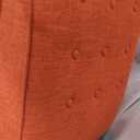 THINK 30 Mid-Century Fabric Rocker Recliner Chair with Tufted Design, Adjustable Single Recliner Sofa with Thicker Seat Cushion with Pocket for Living Room Bedroom Apartment (Orange Style1)