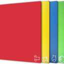 Fotouzy Flexible Plastic Cutting Boards for Kitchen, Upgrade Nonslip Cutting Board Set of 4, BPA-Free, Dishwasher Safe (Multi Colors)
