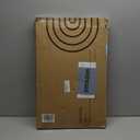 Stone Bath Mat 24"x16" - Diatomaceous Earth Shower Mat, Quick Dry, Anti-Slip, Modern Design with Bonus Non-Slip Pad - Perfect for Home Safety and Style,White,Straight