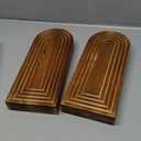 2 Pack Wooden Wall Vase Set - Brown Finish Modern Farmhouse & Boho Wall Decor for Entryway, Hallway, Bathroom, Living Room, Dining Room, Narrow Spaces