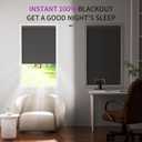Astomi Blackout Pull-Down Window Shades, Cordless Free-Stop Blinds with Valance, Easy to Install and Efforless to Control, Ideal for Home and Office (22" W x 72" H, Black)