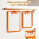 2Pcs Orange Glass Cutting Board for Kitchen, Tempered Glass Chopping Board with Non-Slip Edges, Dishwasher Safe Clear Cutting Board Set, Heat & Shatter Resistant, 15"11" & 13"9"