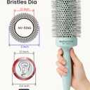 AIMIKE NaturaVol Round Brush for Blow Out, Large Round Hair Brush with Nano Thermal Ceramic Tech, for Fine Hair-Friendly Blow Drying & Styling at Home, Maximum Volume Shine-2.1" Barrel, 3" w/Bristle