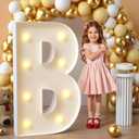imprsv Marquee Light Up Letters, 3FT Mosaic Letters with Light for Baby Shower Graduation Party Decor, Large B for Engagement Wedding Party Decorations (Need to Assemble)