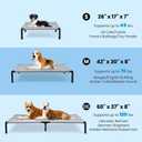 Heeyoo Elevated Dog Bed, Cooling Raised Pet Cot with Chew Proof Mesh Fabric and Steel Frame, Portable Dog Cot Bed with No-Slip Rubber Feet, 42 in