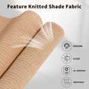 SMONTER Outdoor Sunshade Roller Shade 4'W x 8'H (48" Wx96 H), Exterior Cordless Roll Up Shades Blinds, UV Protection Shade Cloth with Crank Operation for Outside Windows Patio Porch Gazebo, Walnut