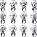 Konsait Flashing Led Light up Rings Bachelorette Party Favors Toys Grow in The Dark Party Suppiles Diamond Bling Rings for Birthday Weddings Bridal Shower Decorations (13pcs)