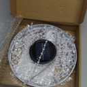 Solar Hanging Acrylic Crystal Chandelier Outdoor Garden Decorative Lights Powerful Lithium Battery 54 Warm LEDs Easy Hanging Waterproof Outdoor Lantern for Valentine Garden Gazebo, Party, Wedding,Tree