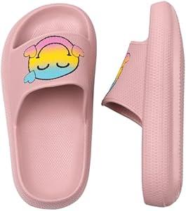 QZCEO Girls Slippers Shower Flip Flops Summer Beach Kids Slippers Pool Bathroom Non-Slip Sandals EU29-37
 32