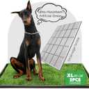 Dog Grass Pad with Tray, 4534in XL Litter Box, 2Grass Pad for Dogs Potty Washable, Thick Soft Odor-Free Hemmed Dog Pee Grass, Indoor Potty Training Balcony