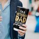 2 x Veteran Gifts for Dad, Vietnam & Army Veteran Gifts, Insulated Stainless Steel Travel Tumbler With Lid - 20 OZ