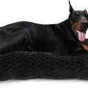 42 Inch Crate Bed for XLarge Dogs Washble with Anti-Slip Pet Sleeping Mat for Dog Cages Up to 90 lbs Pet Crate Pillows Kennel Pad 42" x 28" Black