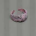 Bellefixe Knotted Headband for Women (Lilac Floral), Wide Knotted Headband for Women in Purple Lilac with Floral Pattern