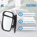 Right Passenger Side Mirror Compatible with 2014-2026 Ram Promaster 1500/2500/3500 with Power Glass Heated turn signal light manual folding Replace#CH1321376 5VE98JXWAD(8Pins)