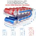 Rolling Soda Can Organizer for Refrigerator Can Dispenser for Beer Soda Seltzer Pop Can Soda Organizer for 10 Standard Size 11.15oz or 12oz Cans Holder Storage Pantry Organization