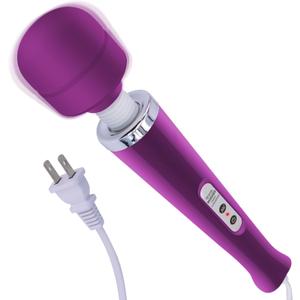 YEVIOR Wired Powerful Handheld Back Massager with 10 Pulse Settings, Personal Total Body Therapy Massager for Sports Recovery, Muscle Aches, Body Pain (Purple)