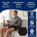 AQX Adult Diaper Cover for Incontinence, Waterproof Plastic Pants, 4XL, Bla