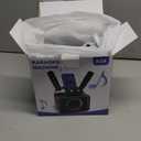 Karaoke Machine,Portable Bluetooth Speaker with 2 Wireless Microphone for Adults & Kids with LED Lights, Karaoke Microphone with PA System Supports USB/TF/AUX,Gift for Party (Black)