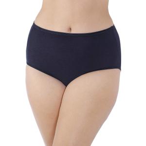 Vanity Fair Women's Illumination Brief Panties (Regular & Plus Size), Plus Size - Midnight Black, 12